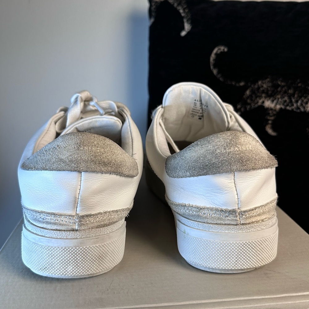 ALLSAINTS Trish Sneaker in Chalk White leather platform skater shoe EU 39 us 9 - Picture 6 of 12